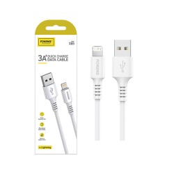 Foneng Lightning Data Cable X85 One-Batch 3A QC 1m White Foneng Lightning Data Cable X85 One-Batch 3A QC 1m White